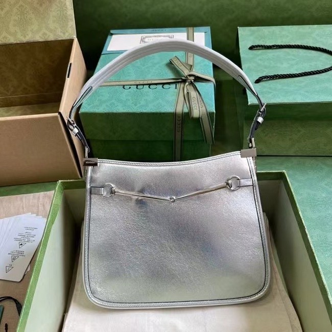 GUCCI JACKIE SMALL SHOULDER BAG 764191 Silver