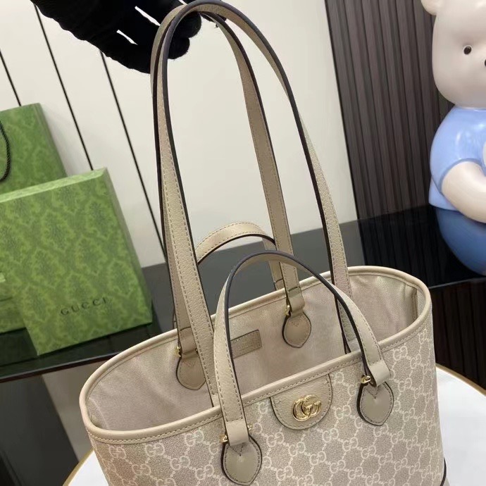 GUCCI OPHIDIA GG MINI TOTE BAG 765043 Oatmeal 