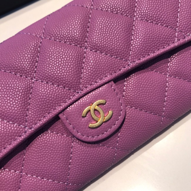 CHANEL FLAP WALLET 31505 Purple