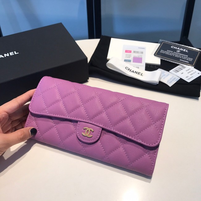 CHANEL FLAP WALLET 31505 Purple