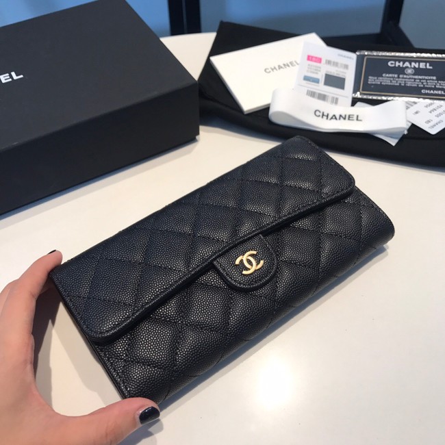 CHANEL FLAP WALLET 31505 black