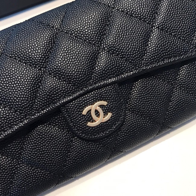 CHANEL FLAP WALLET 31505 black