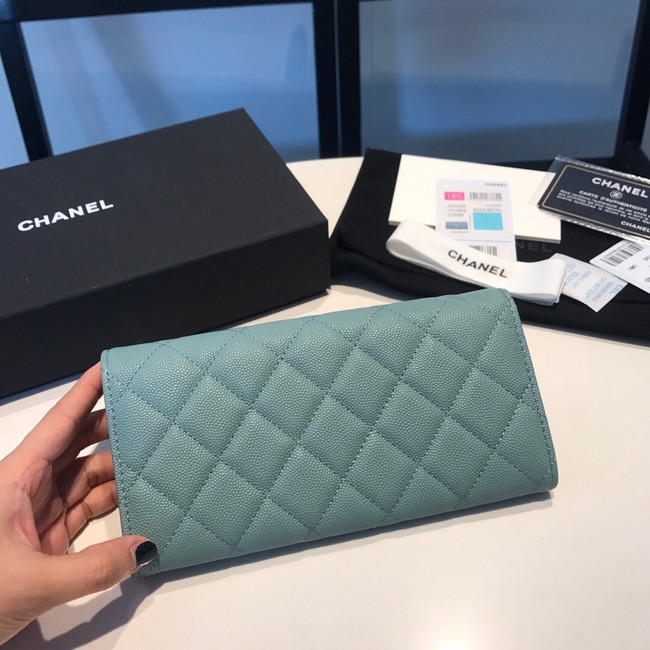 CHANEL FLAP WALLET 31505 lake green