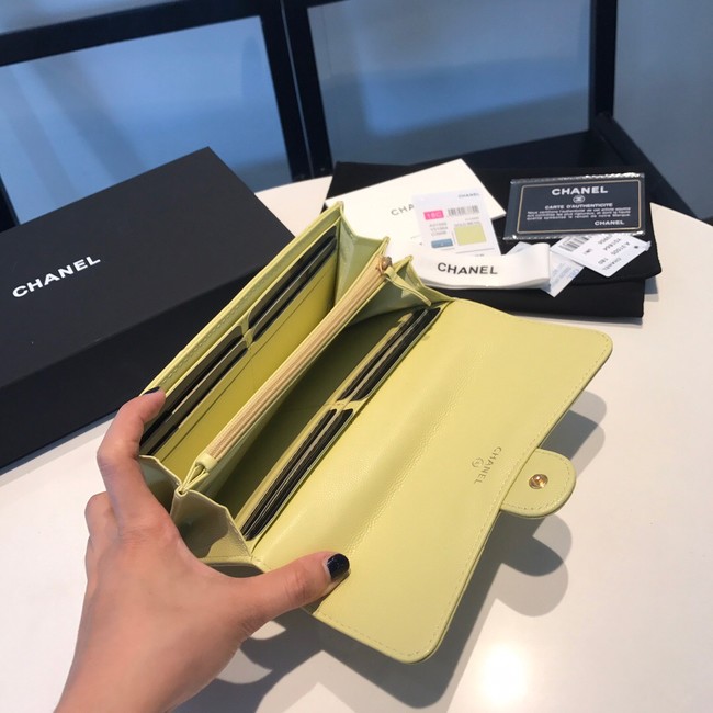 CHANEL FLAP WALLET 31505 yellow