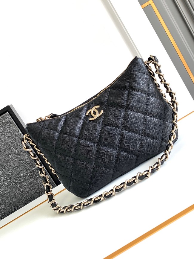 CHANEL SMALL HOBO BAG AS4320 BLACK