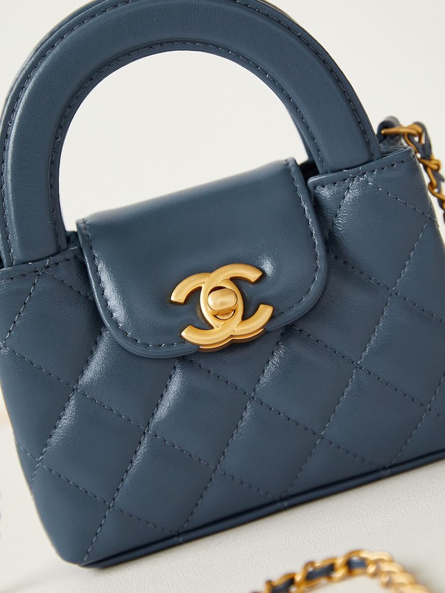 Chanel 23K NANO SHOPPING BAG AS3435 DARK BLUE