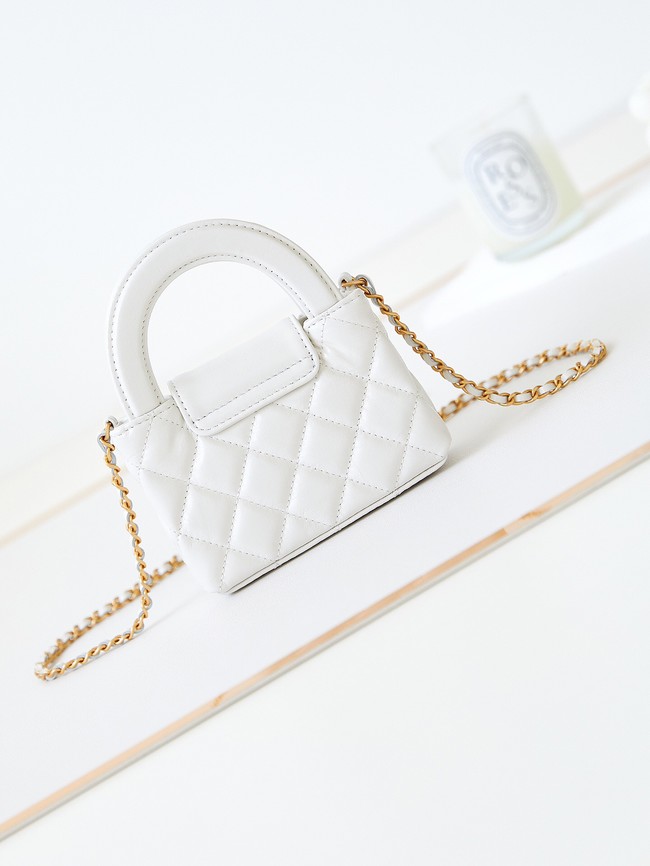 Chanel 23K NANO SHOPPING BAG AS3435 WHITE