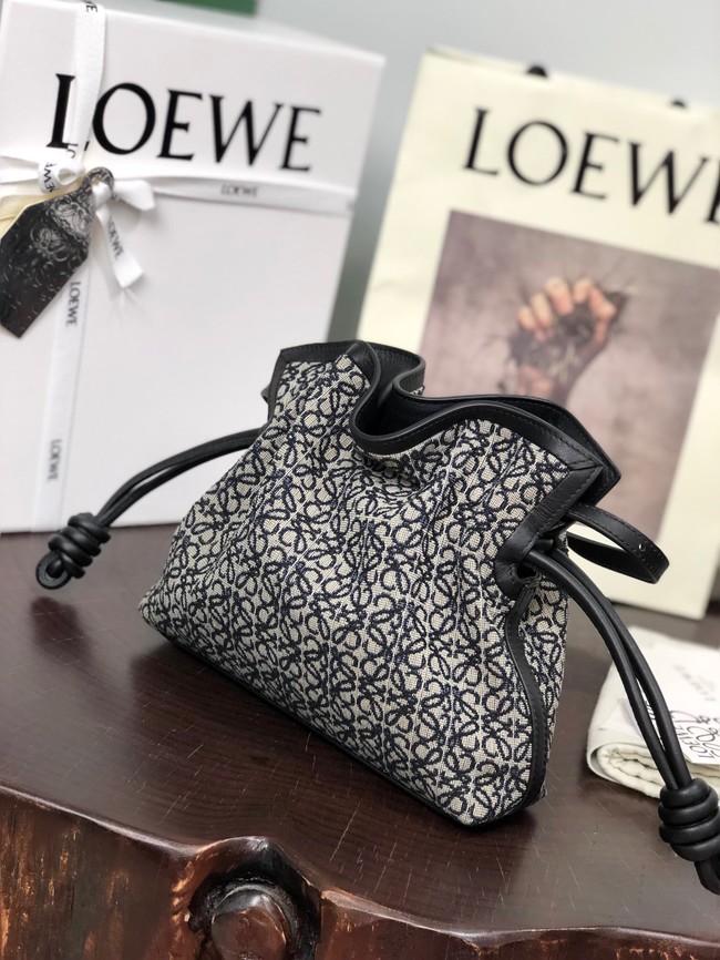 Loewe Flamenco Clutch Bag Original LE0556 Black Embroidery