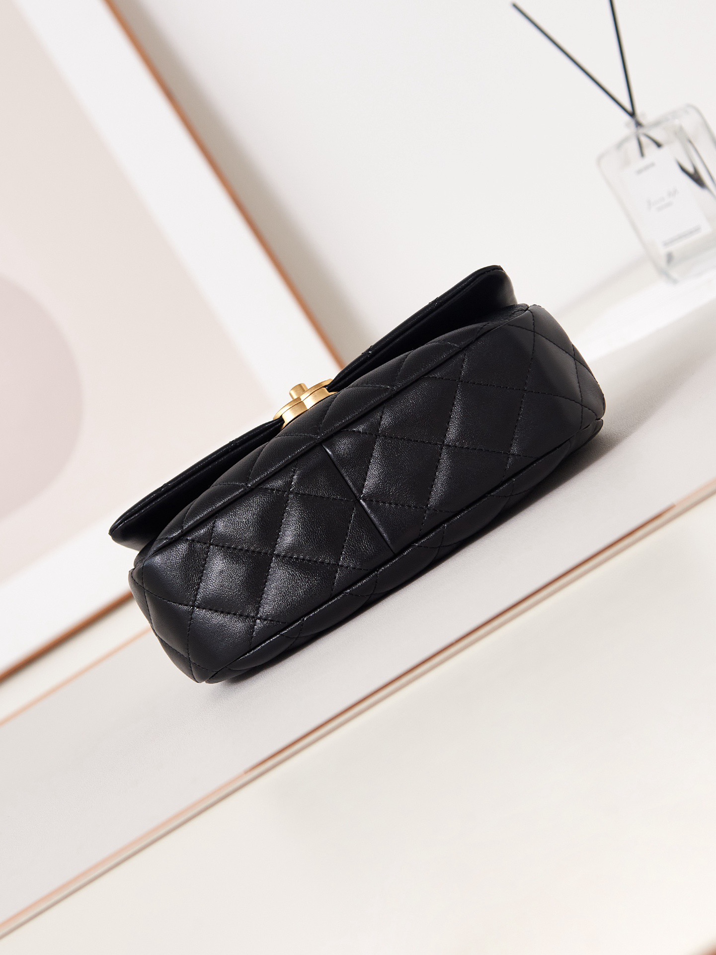 CHANEL 24P SMALL FLAP BAG AS4740 black