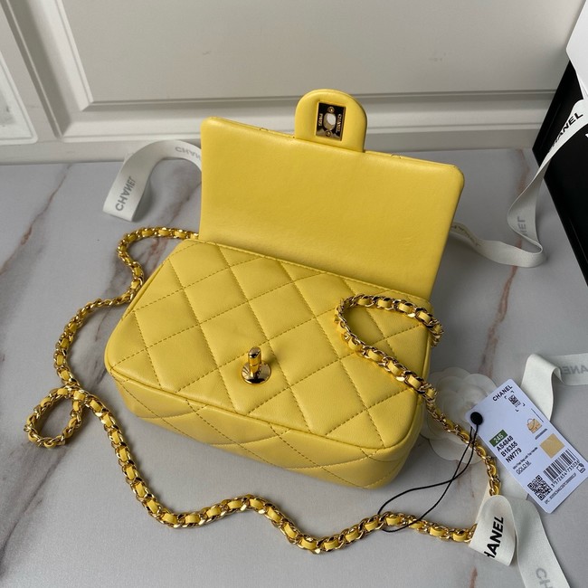 Chanel CLUTCH WITH CHAIN AS4848 yellow