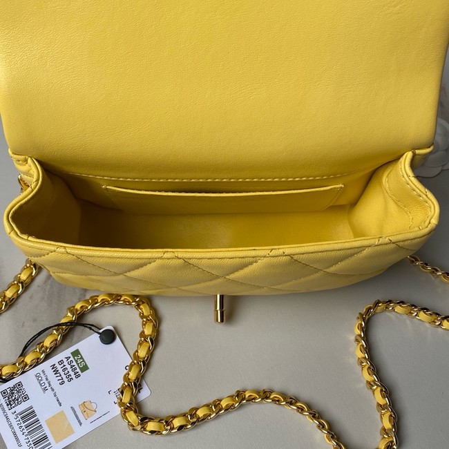 Chanel CLUTCH WITH CHAIN AS4848 yellow