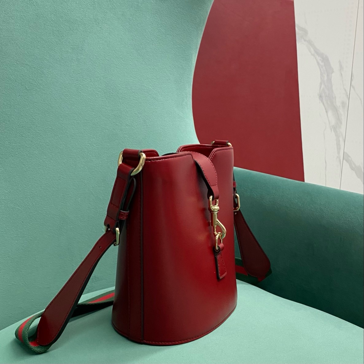 GUCCI MINI BUCKET SHOULDER BAG 782908 red