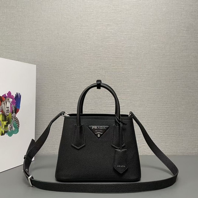 Prada Double leather mini bag 1BG443 black