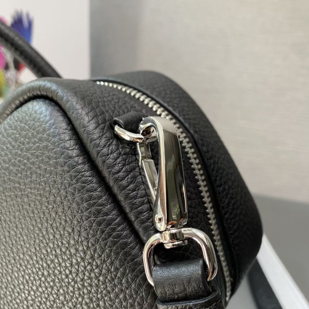 Prada Double leather small bag 1BB102 black