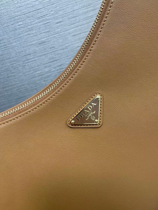 Prada Large leather shoulder bag 1BC212 Caramel