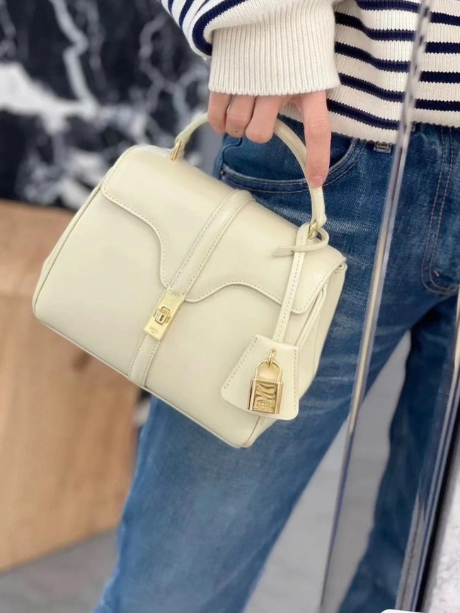 CELINE MINI 16 IN SATINATED CALFSKIN 197983 Beige