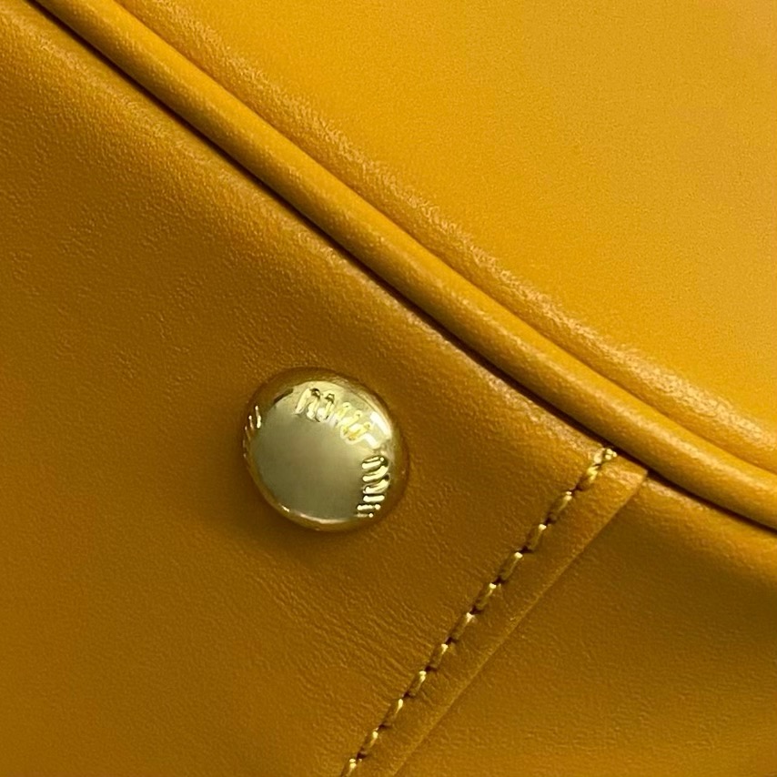 MIU MIU Original Leather Top Handle Bag 5BB147 YELLOW