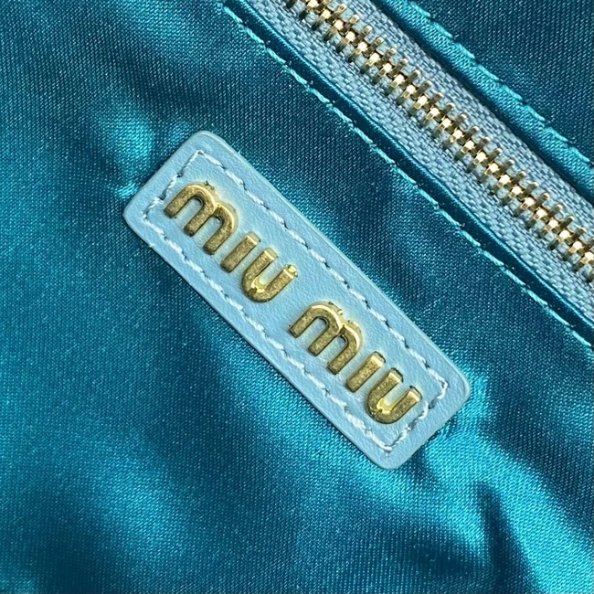 MIU MIU Original Leather Top Handle Bag 5BB148 blue