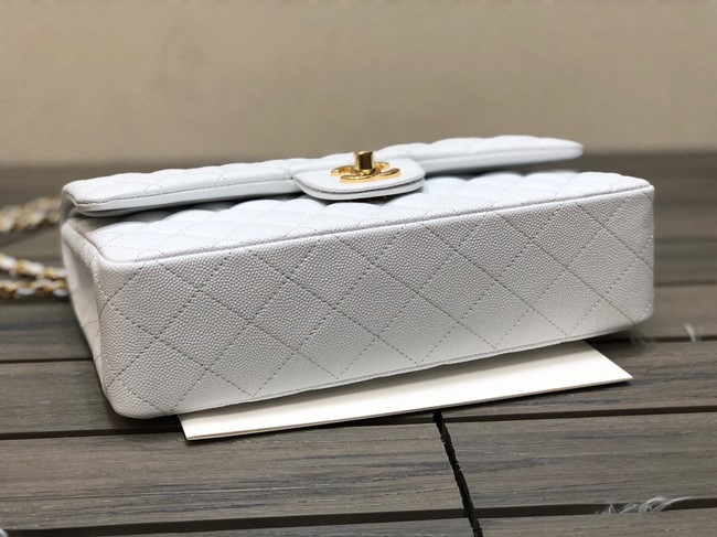 CHANEL CLASSIC 11.12 HANDBAG AS01112 WHITE&GOLD Metal