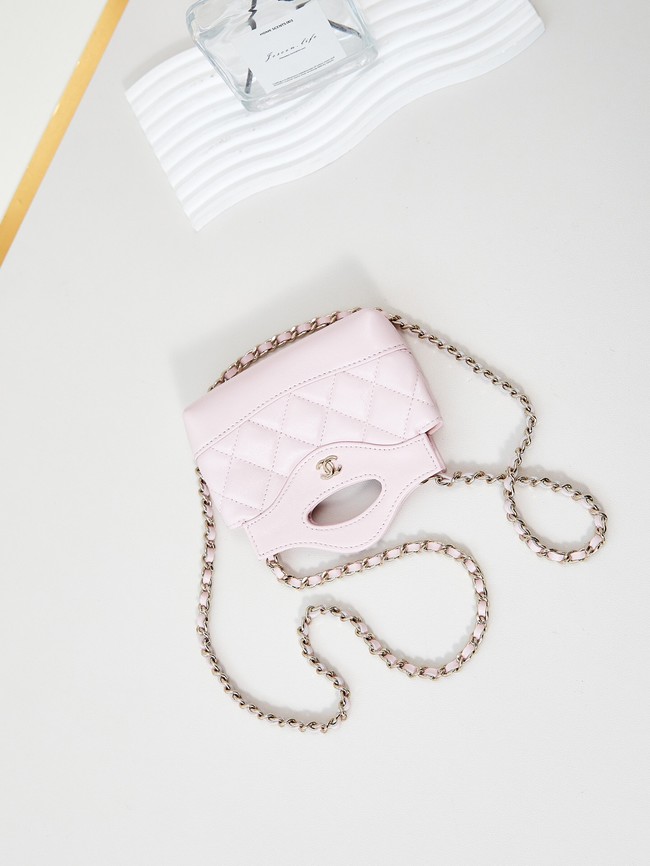 CHANEL CLUTCH WITH CHAIN AP3875 light pink