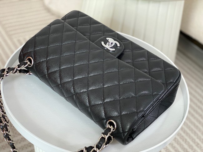 CHANEL CLASSIC 11.12 HANDBAG AS01112 BLACK&Silver Metal