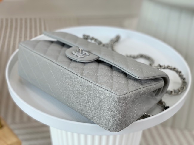 CHANEL CLASSIC 11.12 HANDBAG AS01112 GRAY&Silver Metal