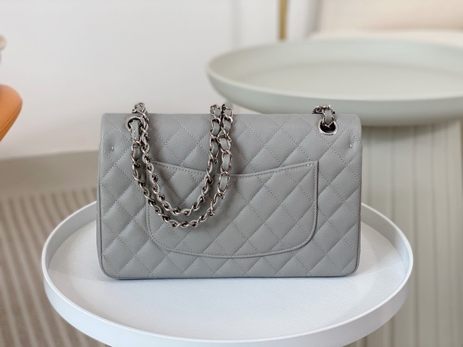 CHANEL CLASSIC 11.12 HANDBAG AS01112 GRAY&Silver Metal