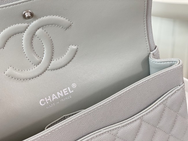 CHANEL CLASSIC 11.12 HANDBAG AS01112 GRAY&Silver Metal