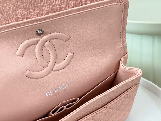 CHANEL CLASSIC 11.12 HANDBAG AS01112 PINK&Silver Metal