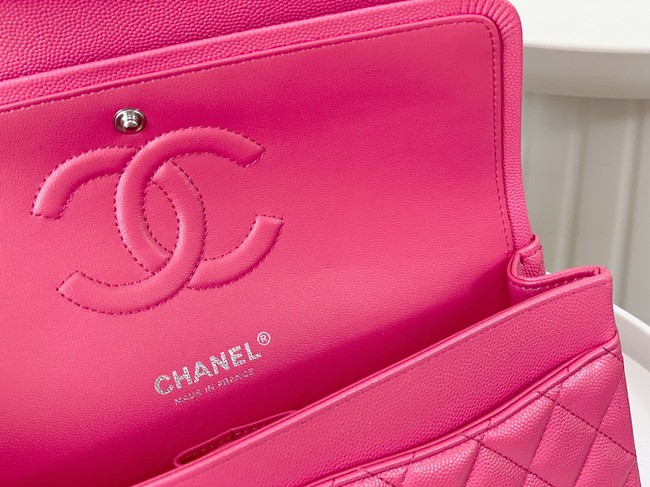 CHANEL CLASSIC 11.12 HANDBAG AS01112 ROSE&Silver Metal