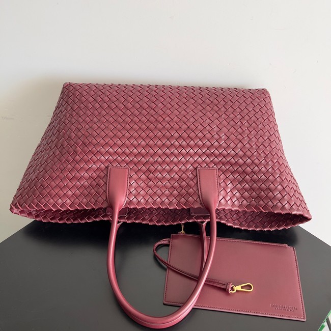 Bottega Veneta Large intreccio leather tote bag 608811 Barolo