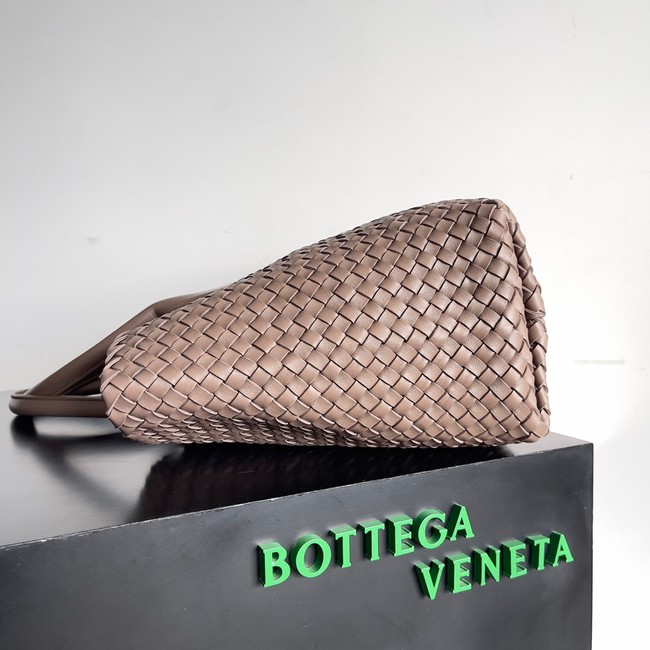 Bottega Veneta Large intreccio leather tote bag 608811 Taupe