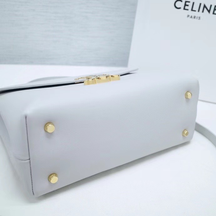 CELINE MEDIUM NINO BAG IN SUPPLE CALFSKIN 117523 LIGHT STONE