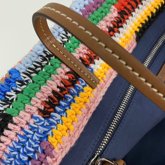 MIUMIU IN RAFFIA Shoulder Bags 5BB159 Rainbow