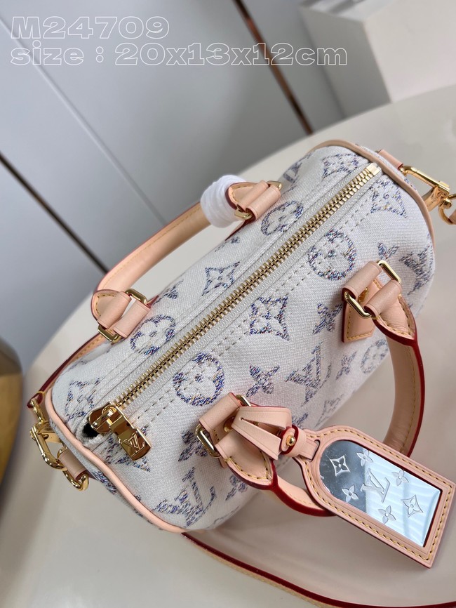 Louis Vuitton Speedy Bandouliere 20 M24709 Multicolor Beige