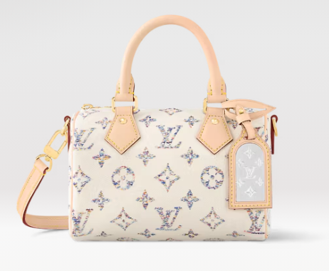 Louis Vuitton Speedy Bandouliere 20 M24709 Multicolor Beige