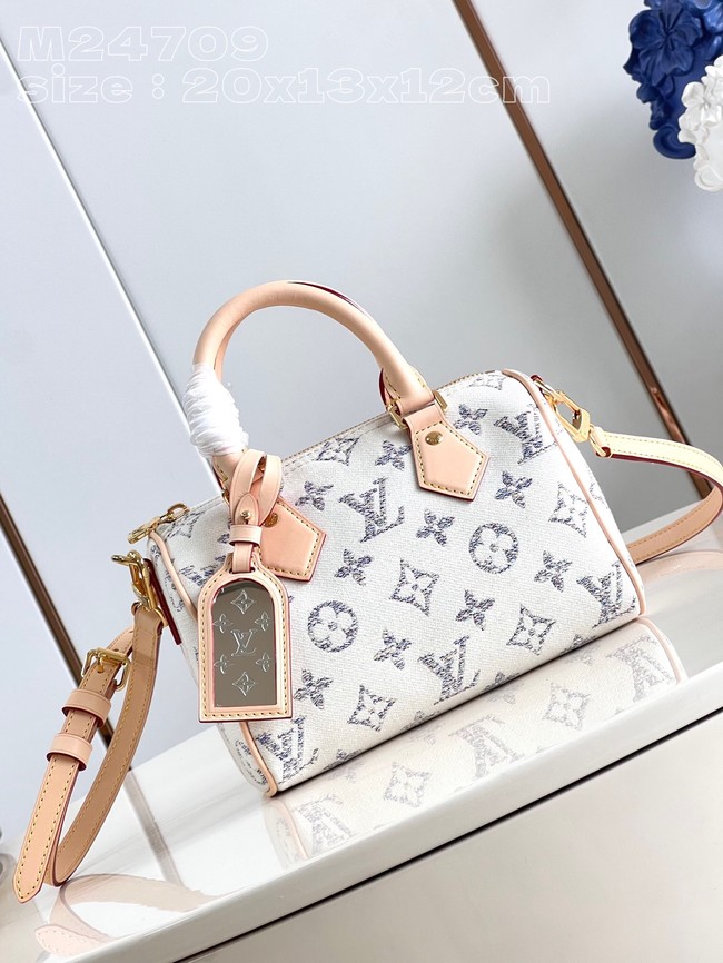 Louis Vuitton Speedy Bandouliere 20 M24709 Multicolor Beige