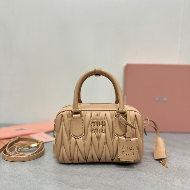 MIU MIU Original Leather Top Handle Bag 5BB123 Apricot