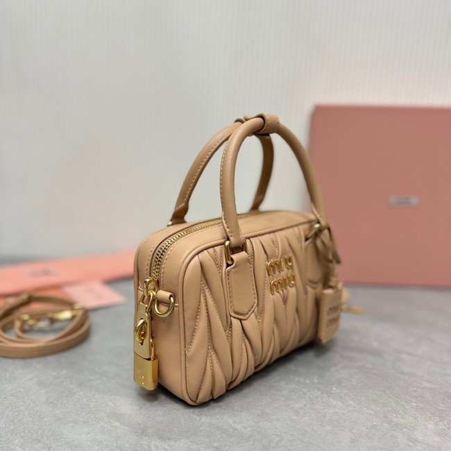 MIU MIU Original Leather Top Handle Bag 5BB123 Apricot