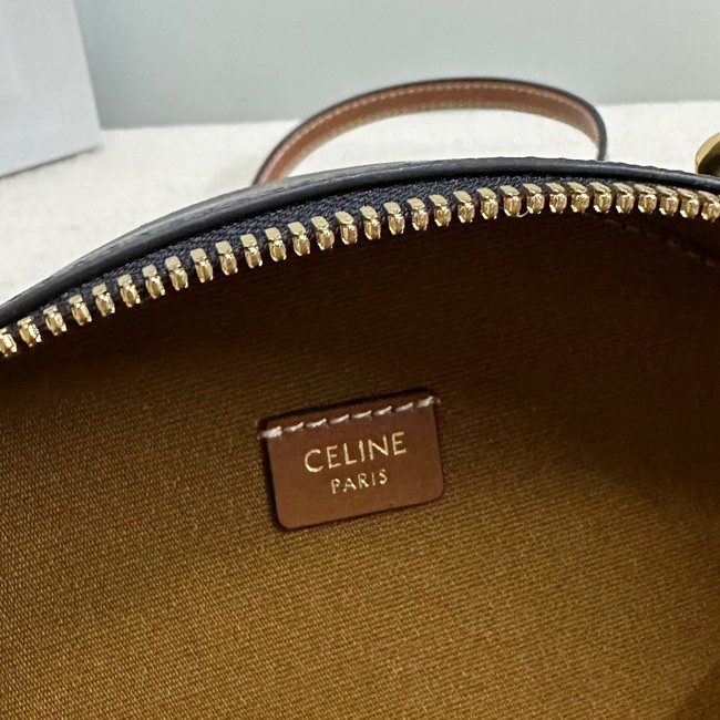 CELINE HALF MOON CASE TRIOMPHE CANVAS 10K642 TAN