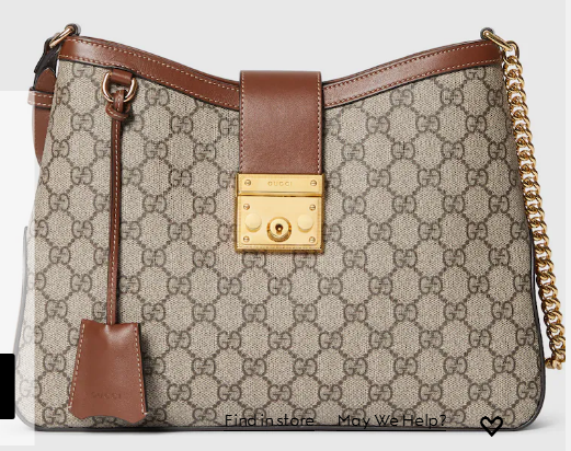 Gucci PADLOCK GG MEDIUM SHOULDER BAG 795113 Brown