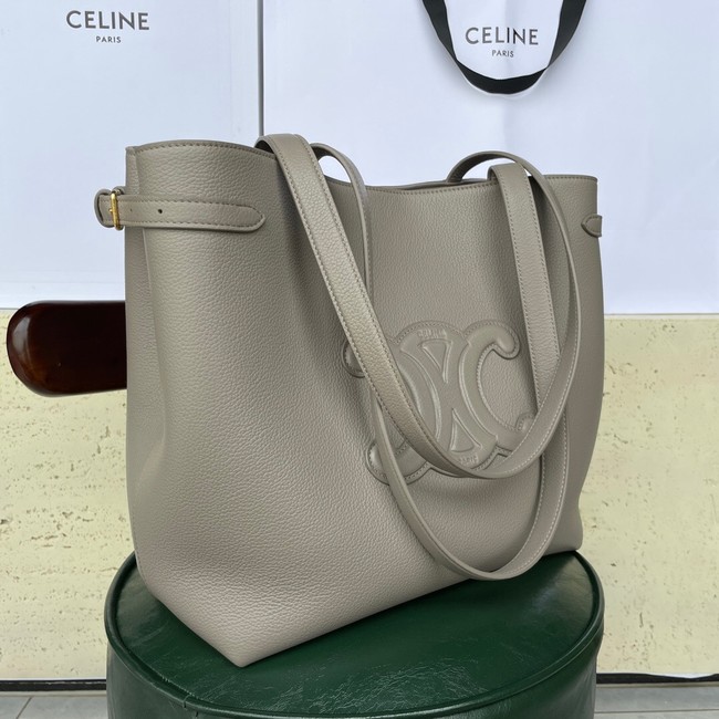 CELINE MEDIUM CABAS ANAIS CUIR TRIOMPHE IN GRAINED CALFSKIN 116853 PEBBLE