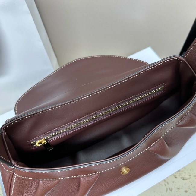 CELINE MEDIUM POLLY BAG IN SUPPLE CALFSKIN 115633 Wine