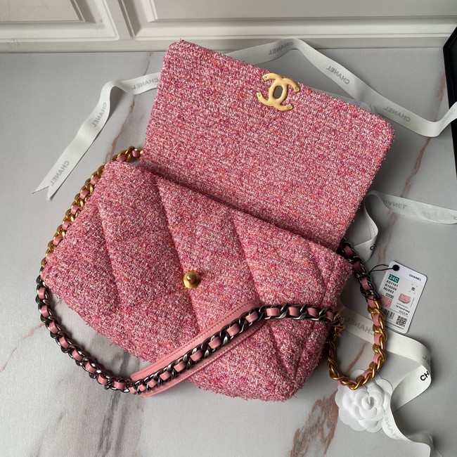 CHANEL 19 HANDBAG  Tweed AS1160&AS1161 dark pink