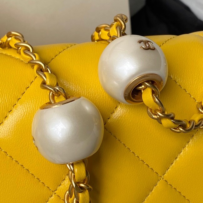 CHANEL MINI FLAP BAG AS4868 YELLOW