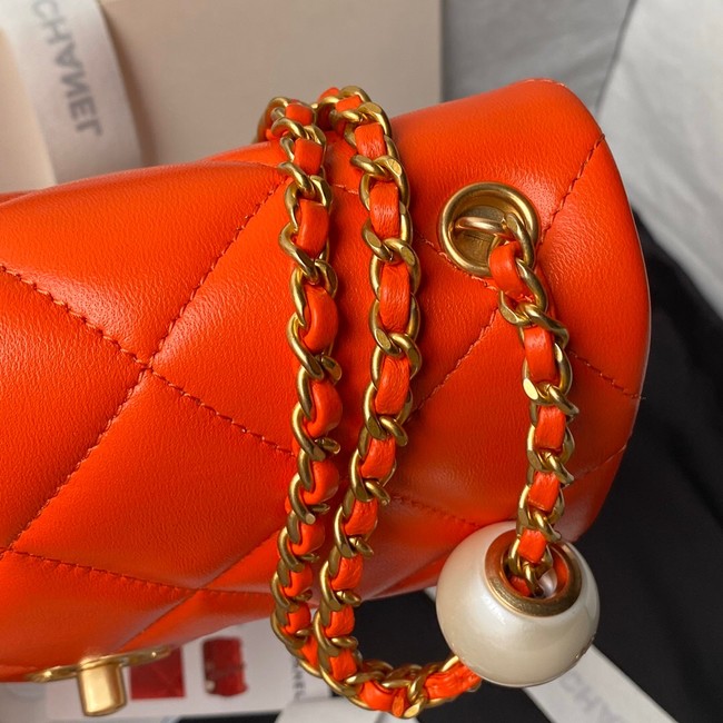 CHANEL SMALL FLAP BAG AS4861 orange