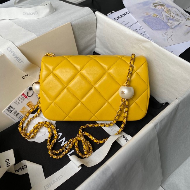 CHANEL SMALL FLAP BAG AS4861 yellow