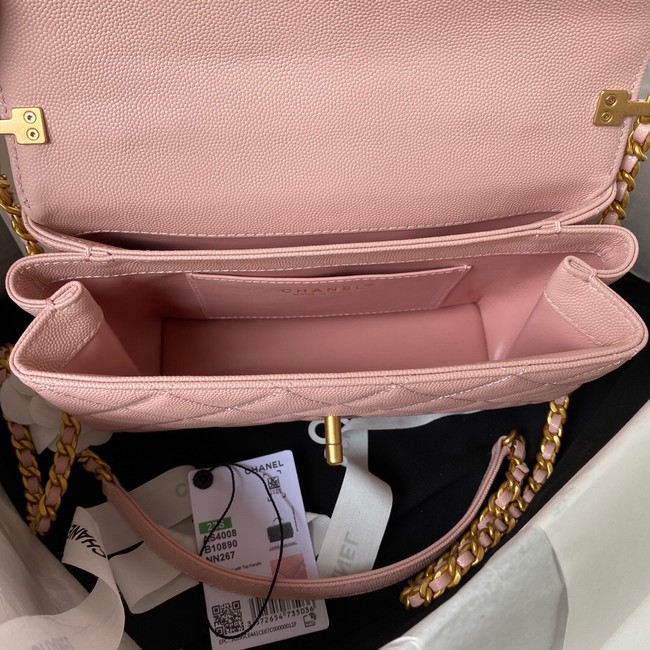 Chanel FLAP BAG WITH TOP HANDLE AS4008 pink