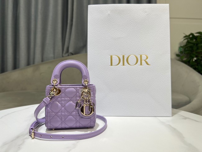 Lady Dior Micro Bag Cannage Lambskin S0856ONG Lilac