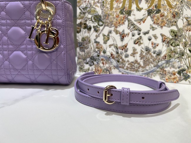 Mini Lady Dior Bag Lilac Cannage Lambskin M0505O